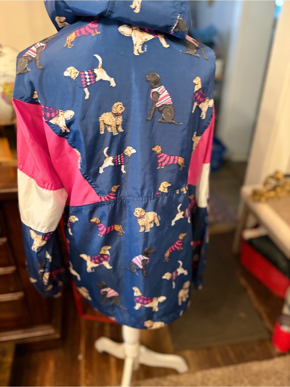 Simply Southern Navy Dog Print Jacket with Pink Accents - Picture 7 of 8